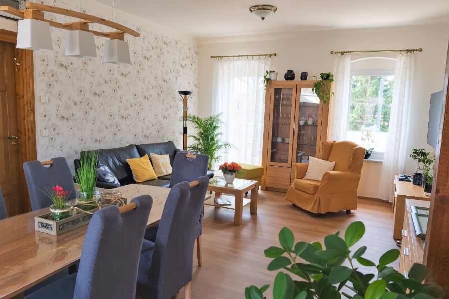 Wohnbereich der Ferienwohnung Wasserturm